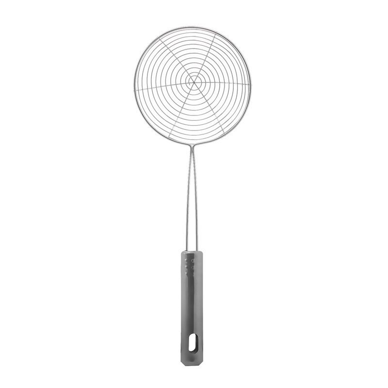 

1PC Skimmer Stainless Steel Filter Mesh Oil Pot Food Filter Cookware Colander Fried Filter Kitchen Strainer Baking Cooking Tool 31x11cm