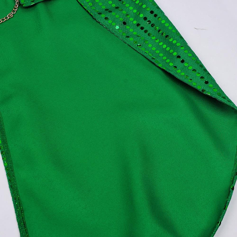 Sparkly Irish Green Sequin Tailcoat Jacket for Saint Patrick's Day