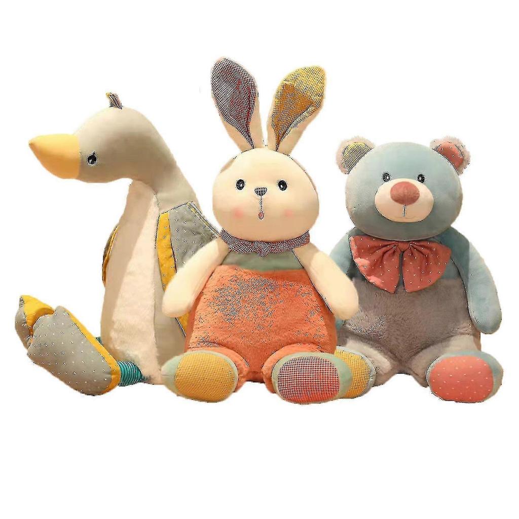 3 Pcs Warm Sun Rabbit Plush Toy Teddy Bear Rag Doll For Children's Birthday Gift