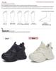 Women's 8cm Height-Increasing Breathable Chunky Sneakers - Thick-Soled Mesh Casual Shoes A8682