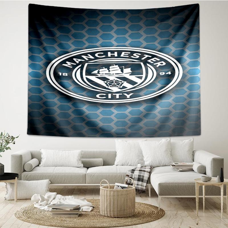 1PC City Football Club Printed Tapestry Room Decoration Wall Hanging for Living Room Bedroom, dormitory, Birthday and Christmas gifts