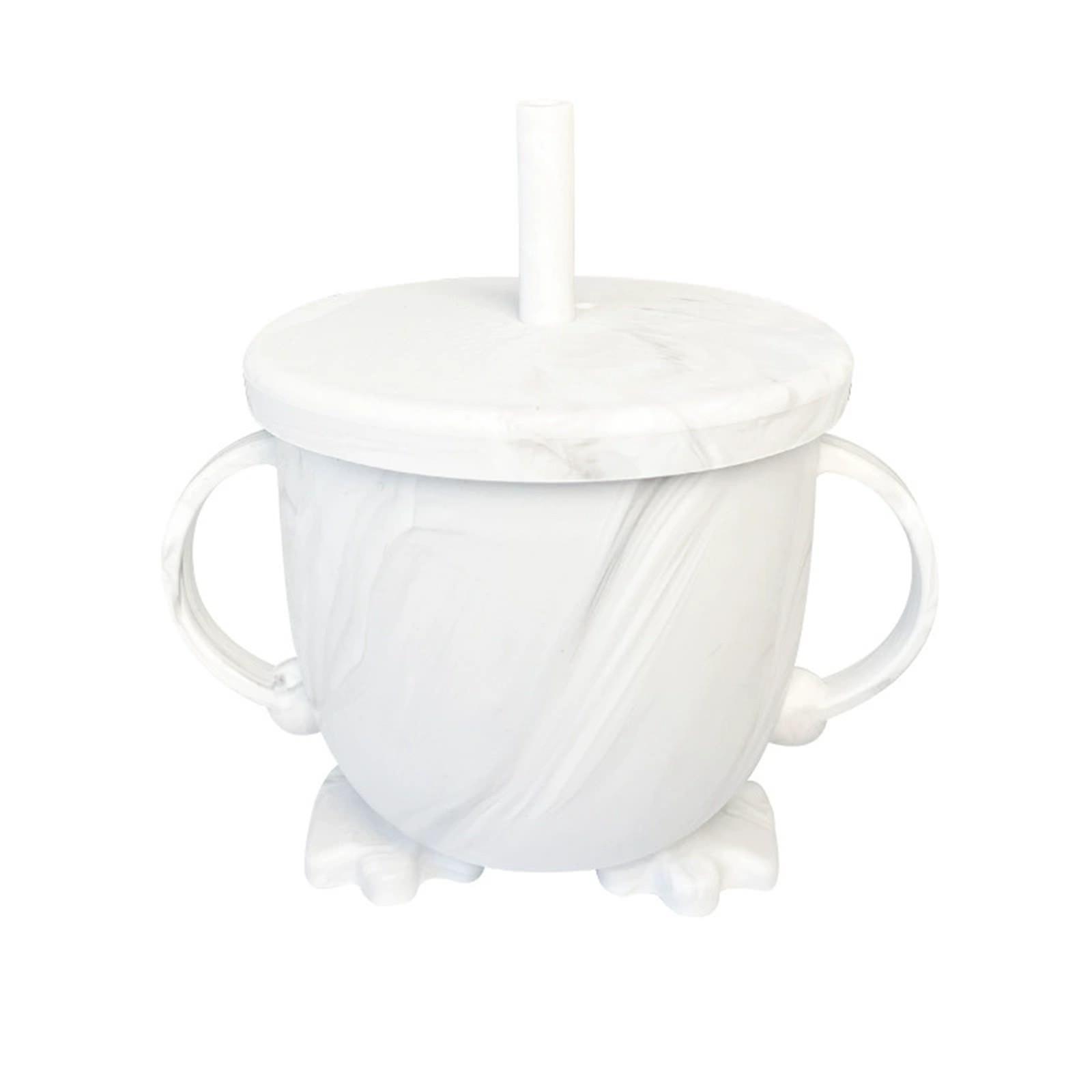 

Wakauto 1 шт. Портальная поилка из пищевого материала, непротекающая, с крышкой и соломинкой для путешествий, пикников и ежедневного использования One Size белый