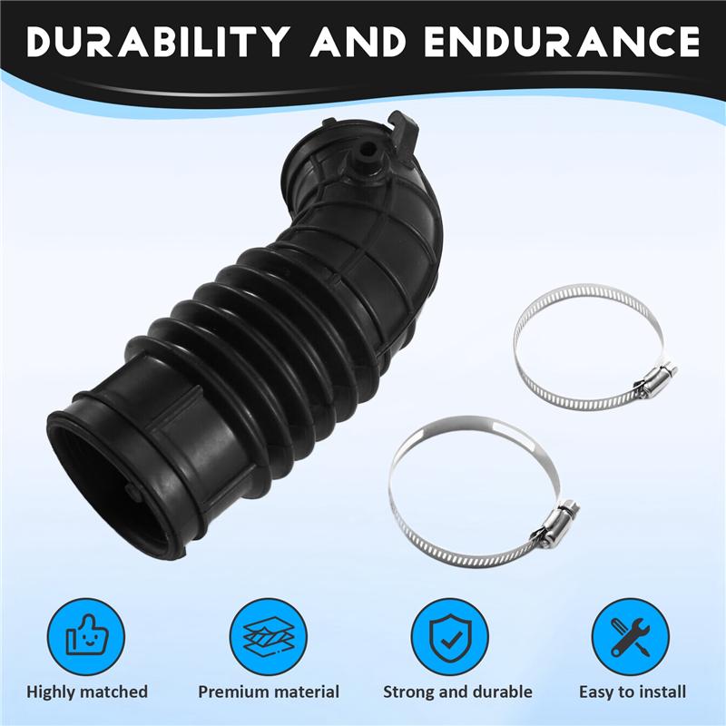 L10A For Honda Civic 2.0L L4 2016- Car Air Intake Hose 17228-5BA-A01 With 2 Snap Rings Rubber Hose 172285BAA01