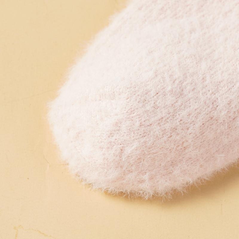 Damskie skarpety domowe w jednolitym kolorze Jesienno-zimowe do połowy łydki Pogrubione Ciepłe Skarpety z runa norek