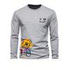 Casual Printed Simple Top Fashionable Loose Long-sleeved Crew Neck T-Shirts Men’s