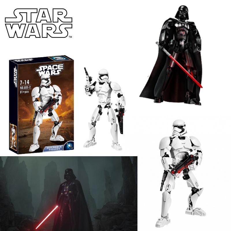 Ksz713 Diy Building Blocks Toy Set Abs Plastic 50-100 Pieces Stormtrooper Design