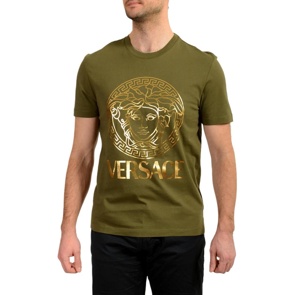 VERSACE SS24 T Shirt Men's Dark Green 1011861-1A12061-2K280