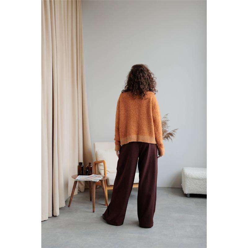 Women's Autumn and Winter Lapel Casual Knitted Cardigan Sweater