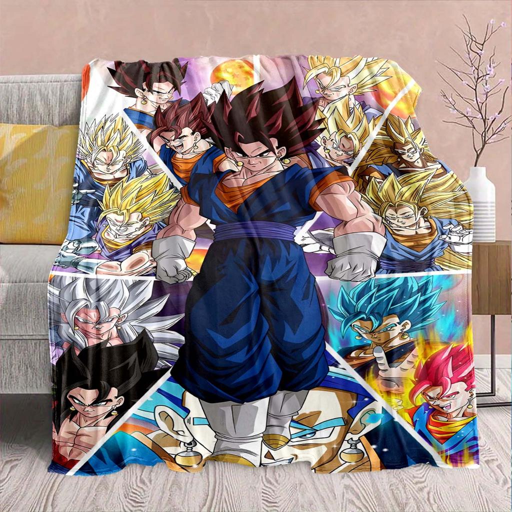 Dragon Ball Anime Flaneldecke - Weich Warm Perfekt für Sofa, Bettwäsche Camping Reise Büro Heimdekoration -QJY
