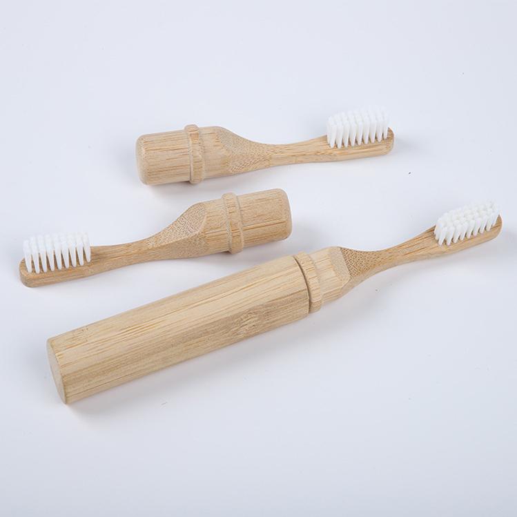 Custom Natural Biodegradable Removable Eco-friendly Reusable Adult Kids Soft Bristle Bamboo Toothbrush for Travel