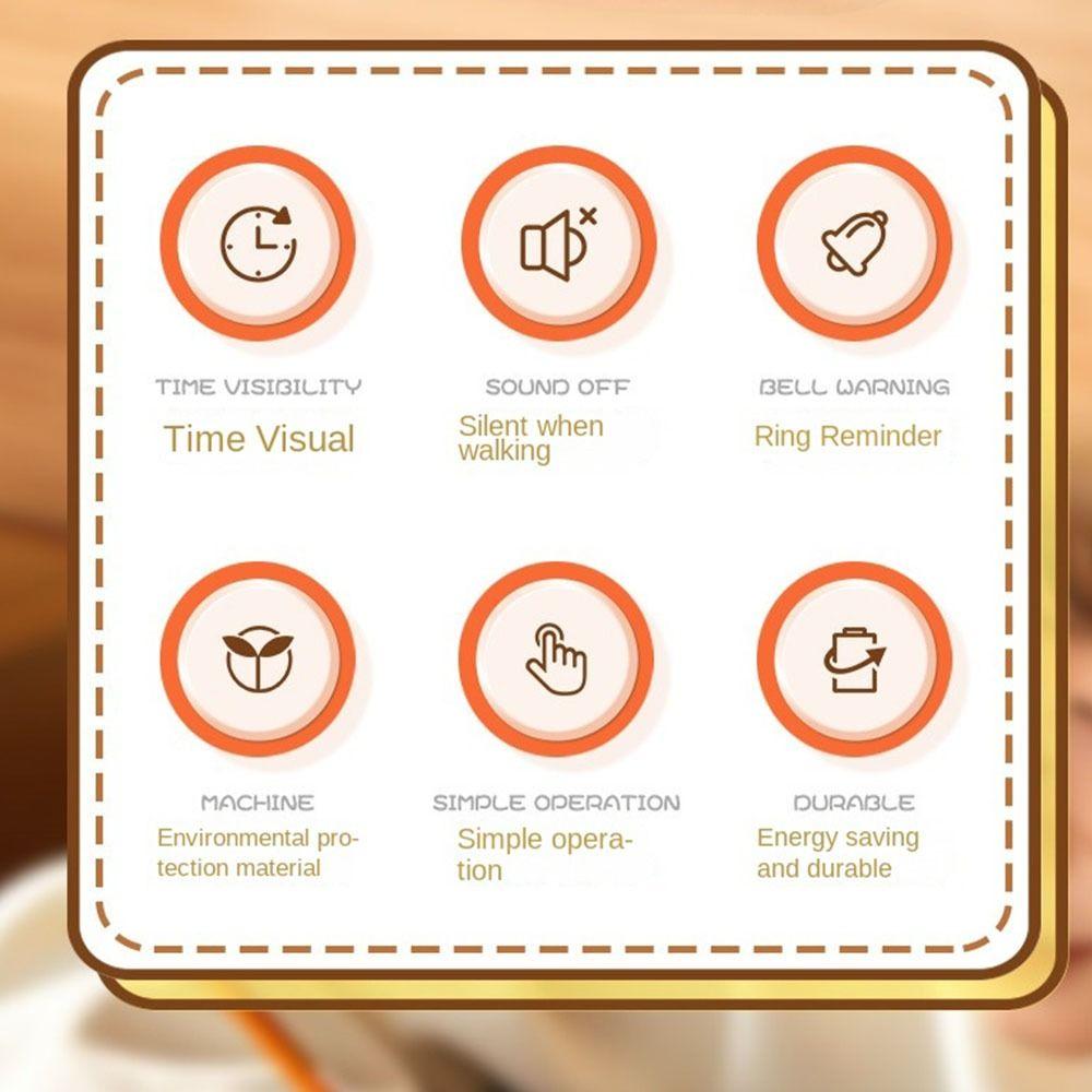 Ultra Silent 60 Minutes Visual Timer Alarm Clock Kitchen Timer Countdown Timer  Indoor