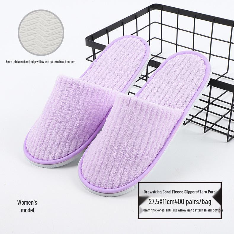 Star Hotel Disposable Non-Slip Slippers for Bed & Breakfast, Guest Room, Beauty Salon, Club House, and Home.