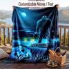 Custom Text Flannel Throw Blanket, Lightweight Cozy Bed Sofa BlanketFriday the 13th Jason Voorhees
