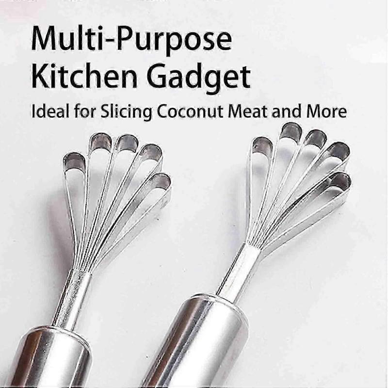 2 PCS Melon Craper Filipino Coconut Meat Scraper Stainless Steel Coconut Meat