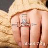 3-Piece Women's Luxury Shiny Round Zirconia Ring Set Gold Wedding Fashion Jewelry