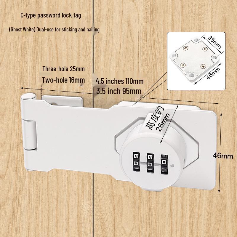 Three-Digit Multi-Purpose Mechanical Password Lock for Cabinets and Drawers