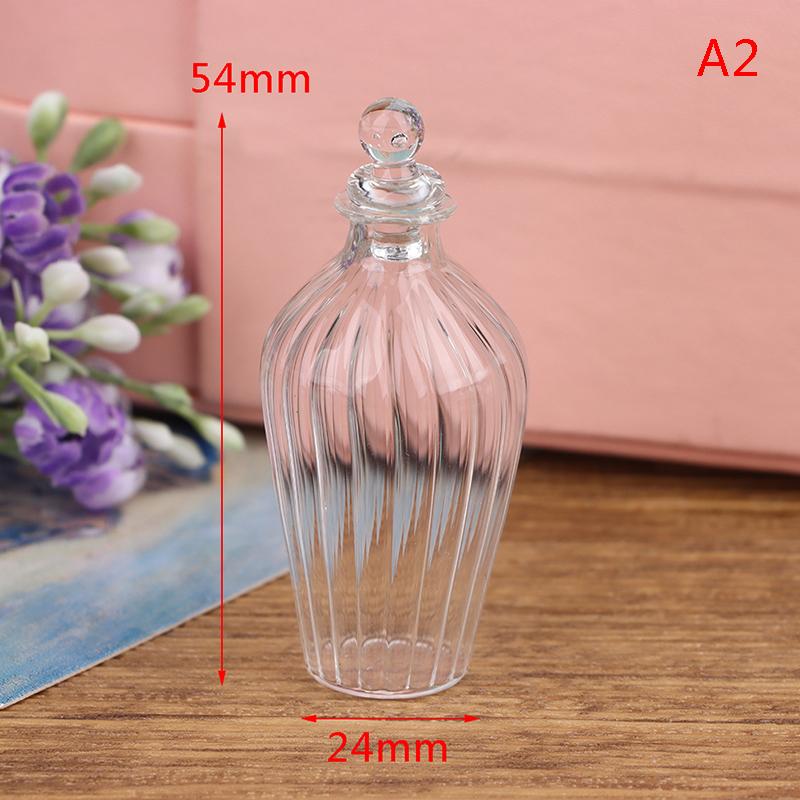 1PC 1:12 Dollhouse Miniature Glass Candy Jar Vintage Striped Jar Candy Bottle Model Toys Furniture Doll house Decor Accessories