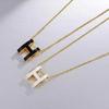 H Letter Pendant Necklace Women Simple Clavicle Chain Fashion Jewelry