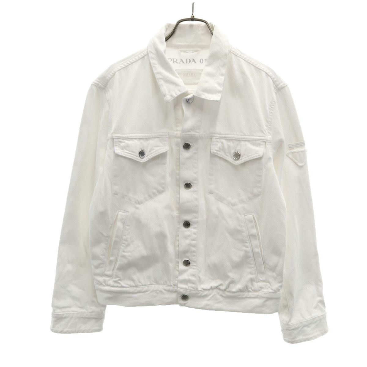 

PRADA made in Italy Denim Jacket 48 white Men s Used