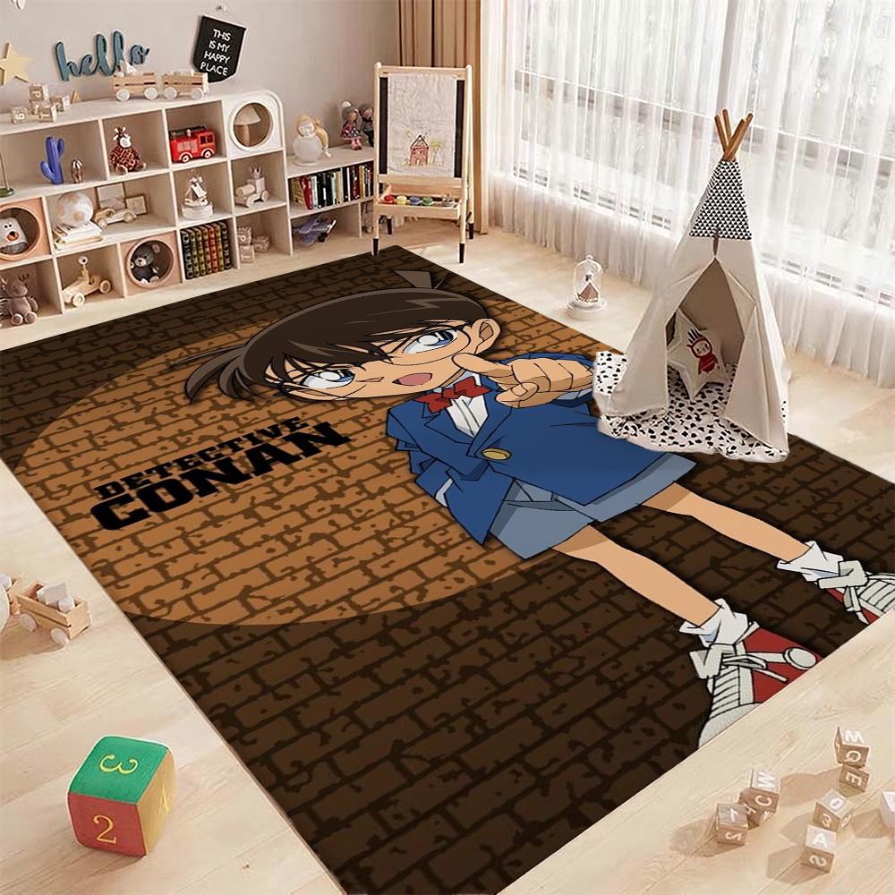 Detective Conan Anime Mystery Think Detective Conan Anime Mystery Theme Rug Soft Nonslip Carpet For Entryway Hallway Balcony Home Decor