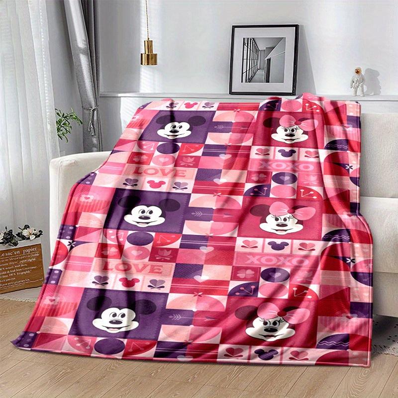 1pc Mickey Printing Blanket - Soft, All-Season Throw for Living Room, Bedroom,Personalized Gift with Adorable Cartoon Design