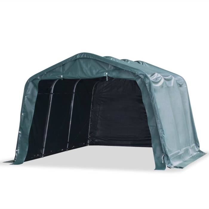 VidaXL Tente amovible pour bétail PVC 550 g/m² 3,3 x 4,8 m Vert foncé