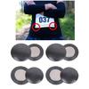 4 Pairs Athletic Bib Magnets Number Holder Calsp Round Shape For Race Number Lightweight Sport Equipment