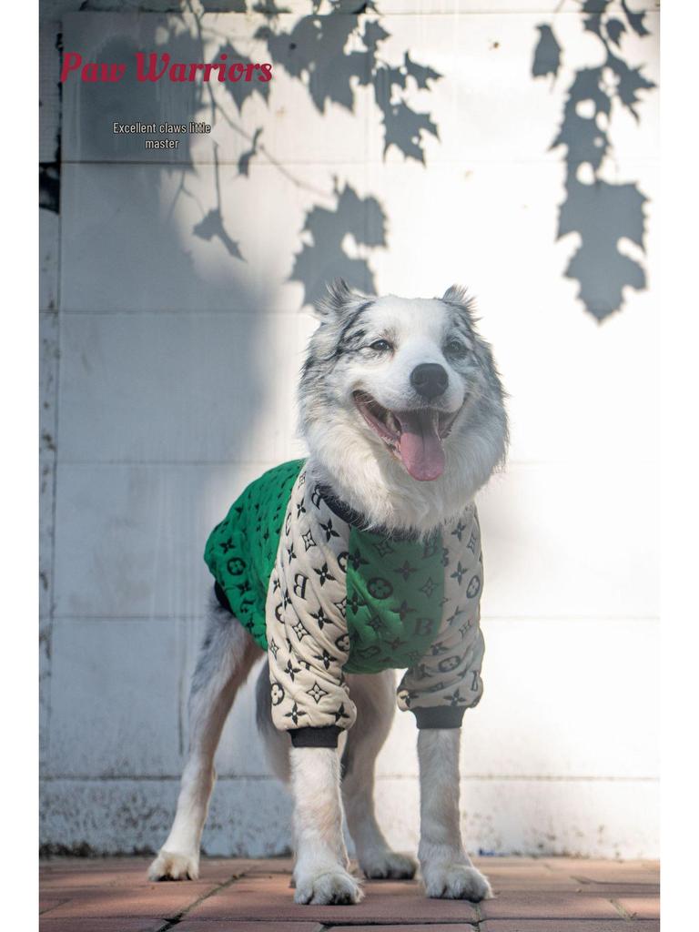 Large Dog Hoodie: Warm Patchwork for Autumn/Winter - Fits Samoyed, Border Collie, Poodle, Teddy, Puppy, Cat