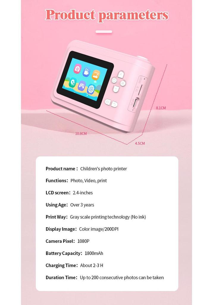 Polaroid High-Resolution Children's Mini Camera & Camcorder
