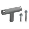 Comfortable Feel Door Handles Kitchen Cabinet Knob Knurled T Bar Knob