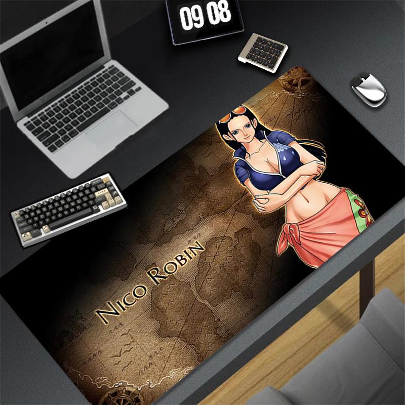 Desk Mat Carpet Desk Accessories Laptop Gamer Mausepad One Piece Mouse Pad Mousepad Office Tables Mouse Mats Anime Keyboard Pad