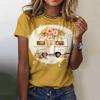 Summer Cartoon Car 3D Printed T-shirts Street Casual Fashion Short Sleeved Round Neck Women's T-shirts