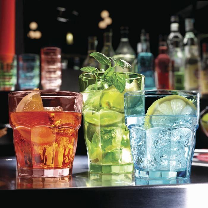 Verre - Bormioli Rocco - Rock Bar - Orange - 270 Ml - 24 Unités