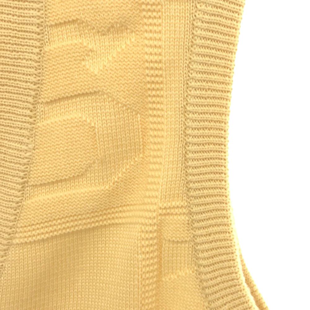 Aquascutum Made In Japan Cotton Knit Best 9 Yellow Women Used
