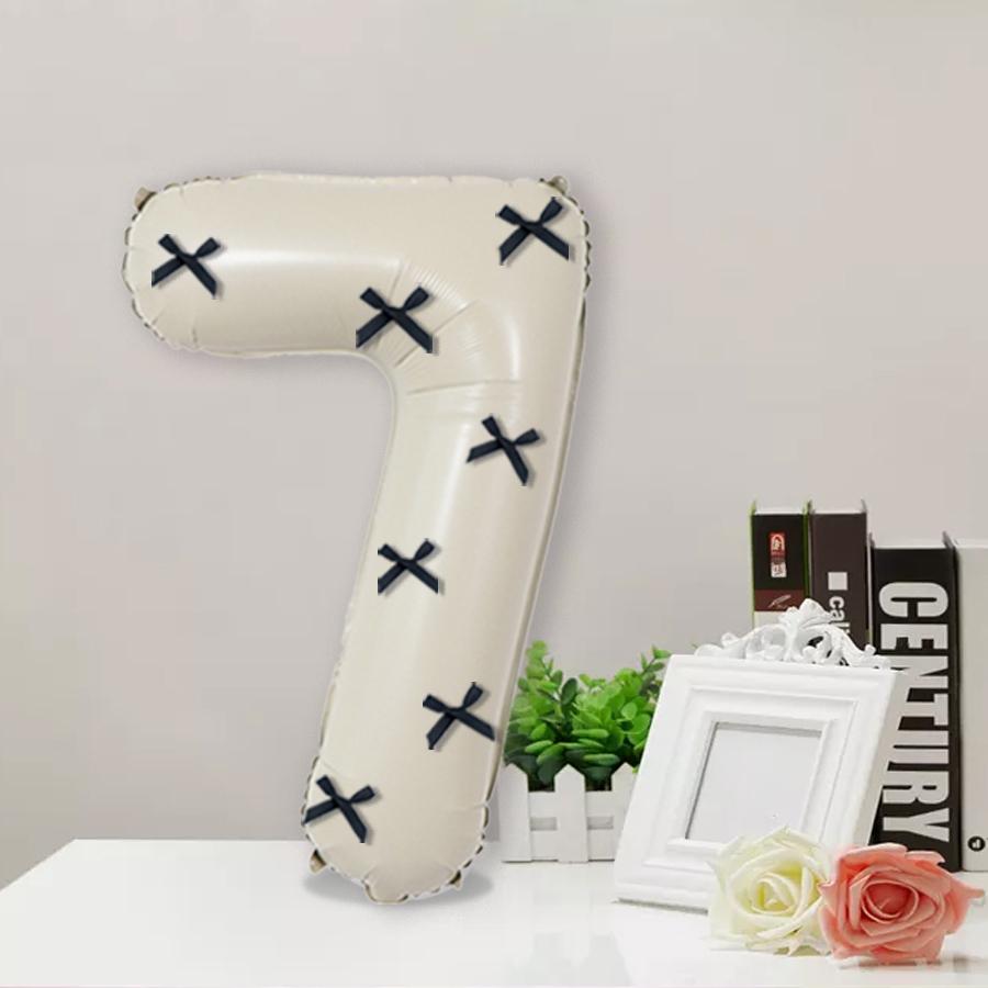 9 cream white digital balloons, black ribbon bow for bow themed birthday parties, graduation, showers, anniversaries