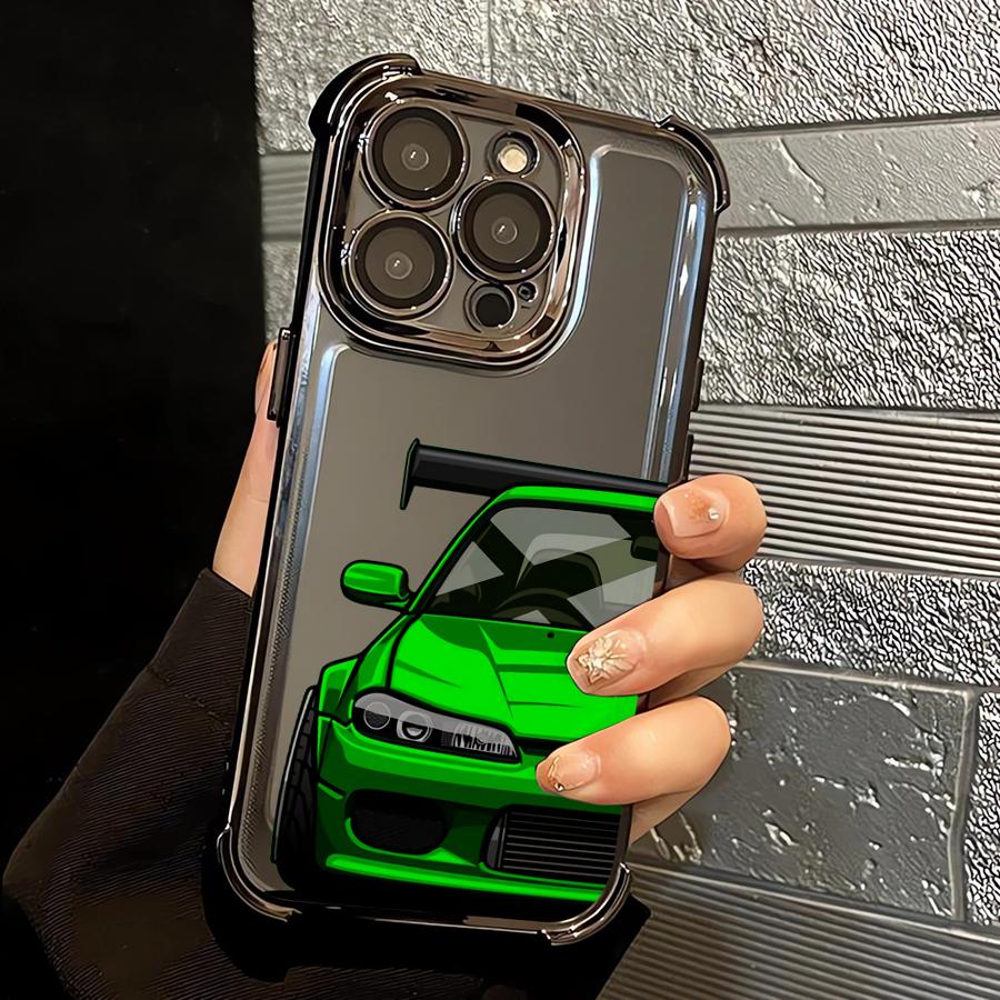Phone Case for Apple iPhone 17 Air 13 12 11 Pro Max 16 15 14 Plus 16e Clear Cover Japanese JDM Drift Car