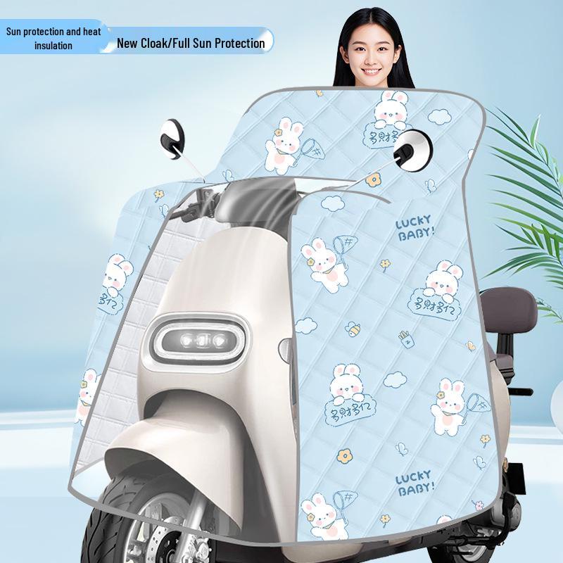 

2026 Spring/Summer Electric Vehicle Windproof & Waterproof Cape-Style Blanket with Sun Protection