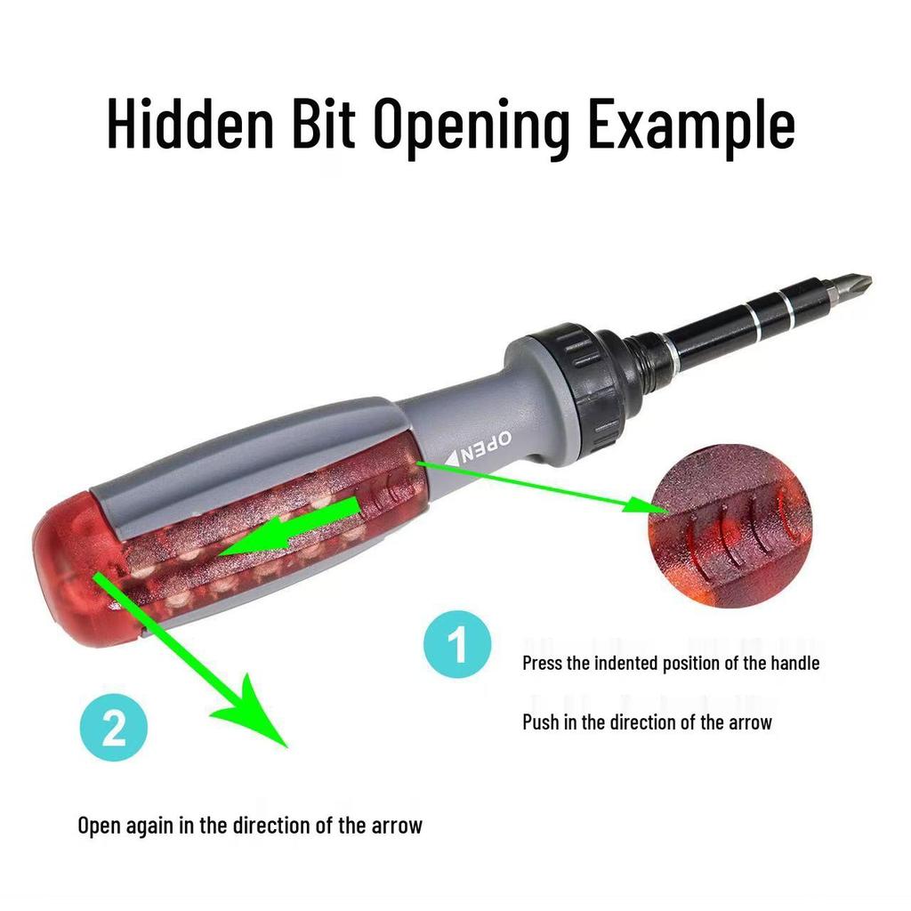 German Precision S2 Multifunctional Alloy Ratchet Screwdriver Set