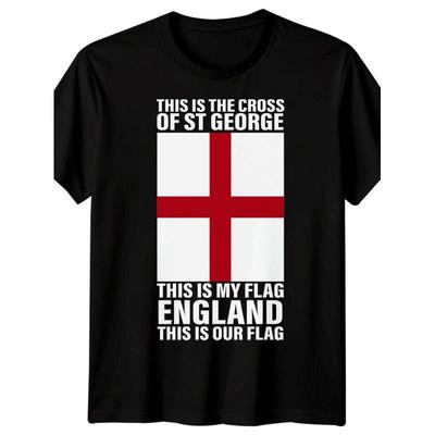 England Flagge Herren Grafik T-Shirt / Georgskreuz / Nationales Erbe Englische Stolz T-Shirt Britische Kultur Top