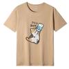 T-shirt a maniche corte da donna in cotone con stampa cartoon, top popolari a mezza manica, T-shirt estiva
