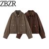 Za New Fall Women's Clothing 2025 Fashion Wind Fashion Minimalist Pure Leather Pilot Jacket Outwear 8073253