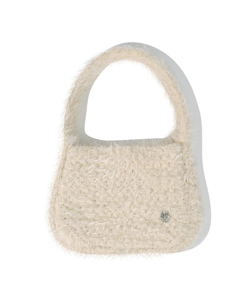 Marith + Franois Girbaud Circle Logo Mini Knit Bag Cream