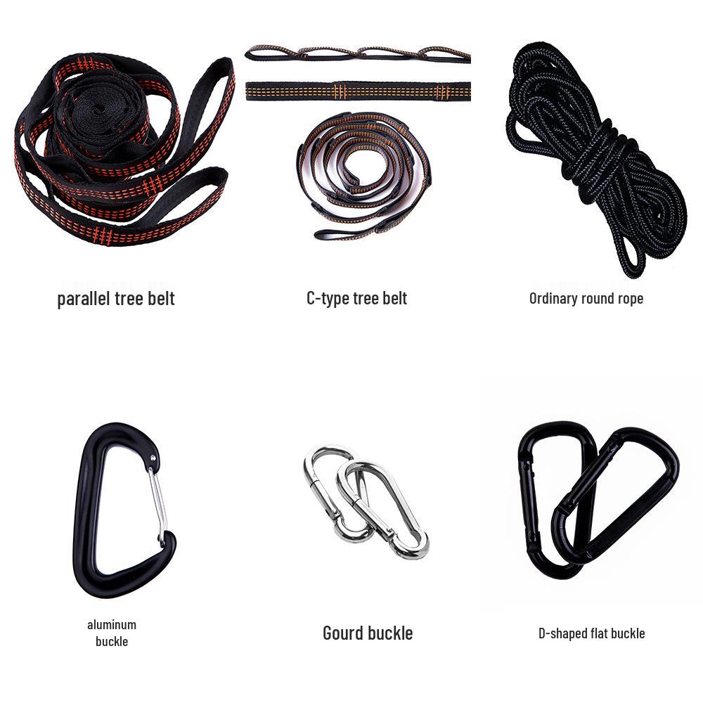 Customized Nylon Parachute Hammock: Single/Double Anti-Rollover Swing Chair for Camping & Indoor/Outdoor Use.