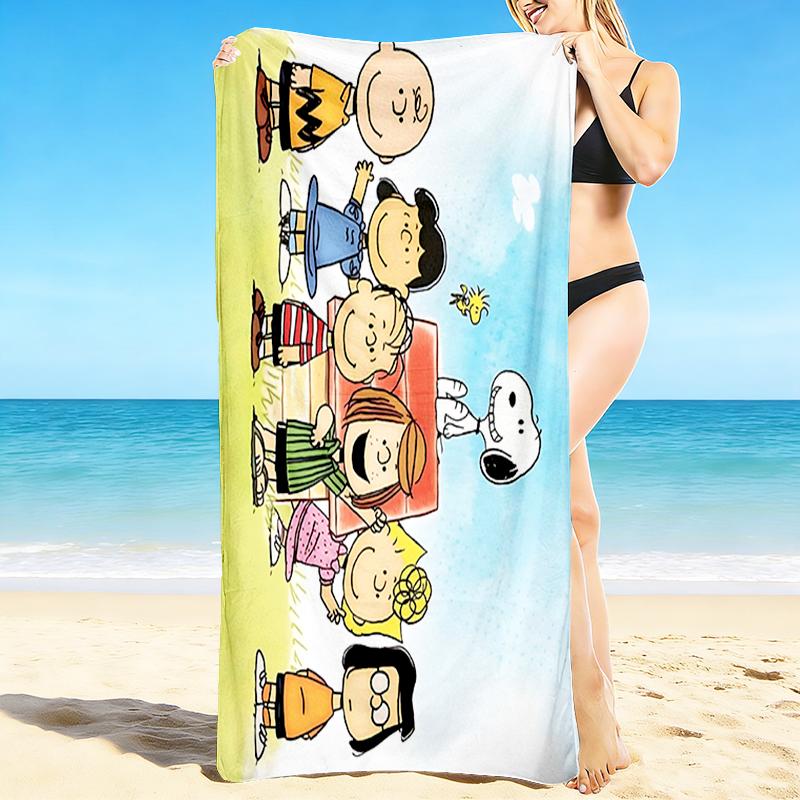 1Pc Snoopy Friends Park Beach Towel Quick Dry Multiuse For Beach Pool Gym Yoga Home Travel Christmas Halloween Xmas Gift S1124