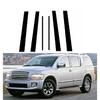Glossy Black Pillar Posts Fit For Infiniti QX56 QX80 2004-2011 2012 2013 Car Door Window Decal Sticker Accessories Cover Trim