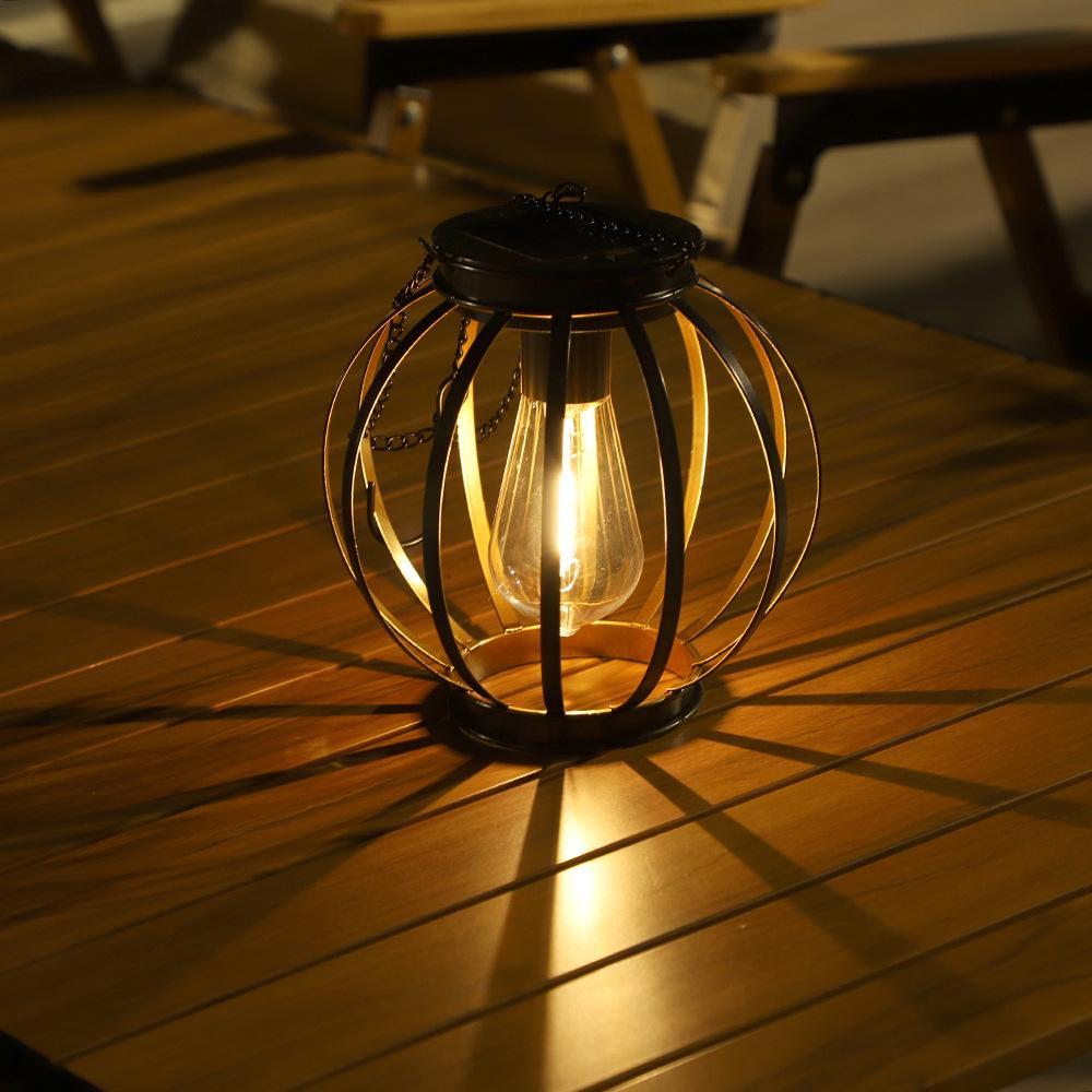 Cross-border Solar Lantern: Wrought Iron Garden & Patio Chandelier