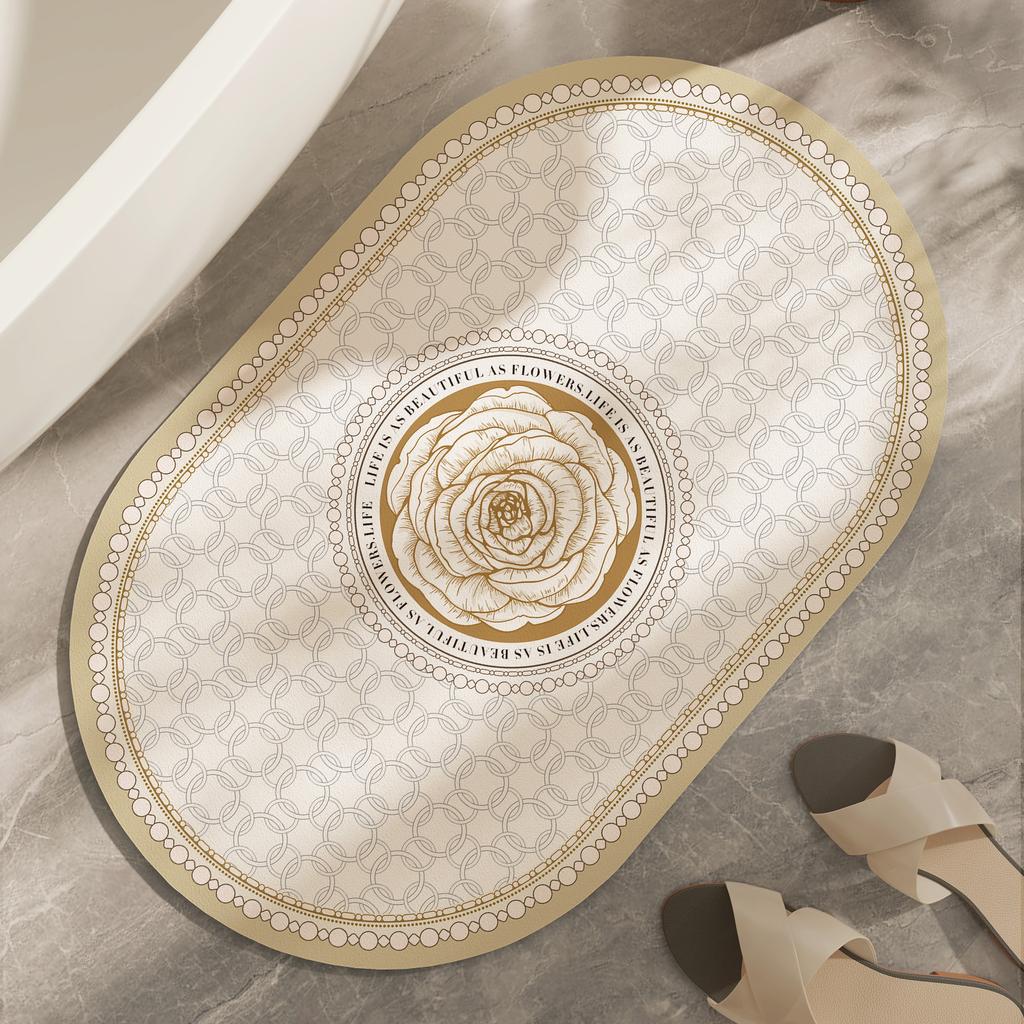 Home Bathroom Floor Mat Toilet Door Absorbent Quick Drying Anti Slip Mat