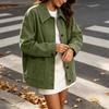 Women's Casual Jacket with Pockets, Relaxed Loose Fit Outerwear for Everyday Wear