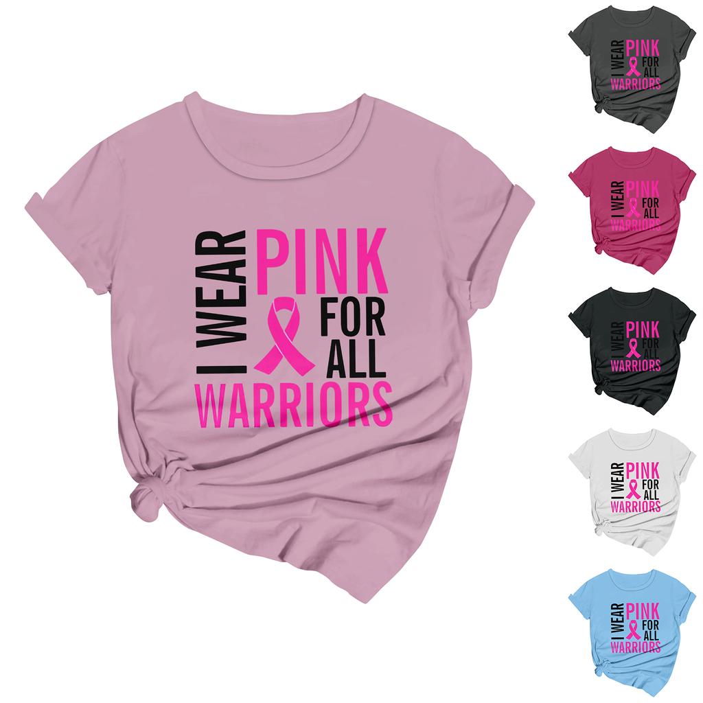 Women's Casual Halloween Breast Print T-Shirt Round Neck Pullover Short Sleeve Top