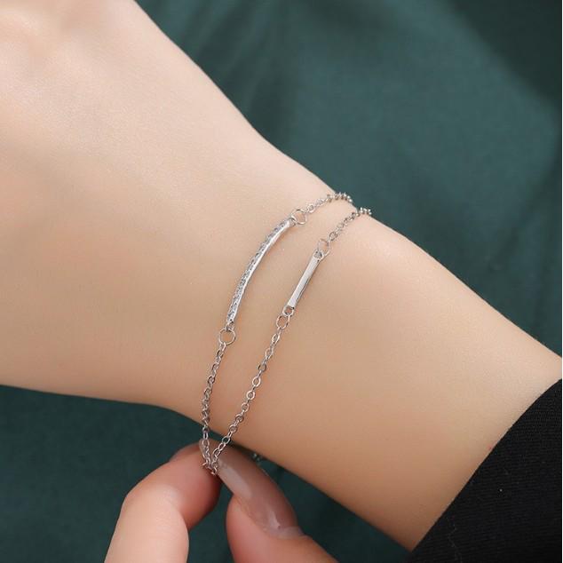 Double-Layer Stacked Bracelets: Women’s Elegant European & American Style - Simple, Luxurious, Chic INS 520 Jewelry